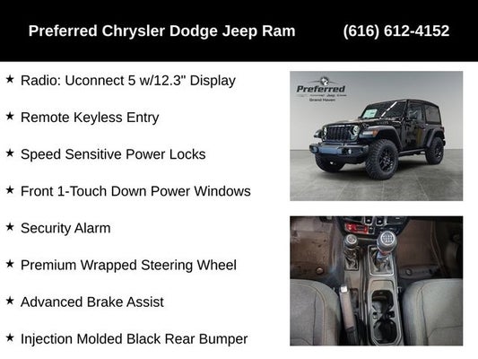 2024 Jeep Wrangler WRANGLER 2-DOOR WILLYS in Grand Haven, MI - Preferred Auto Dealerships