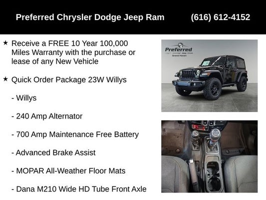 2024 Jeep Wrangler WRANGLER 2-DOOR WILLYS in Grand Haven, MI - Preferred Auto Dealerships