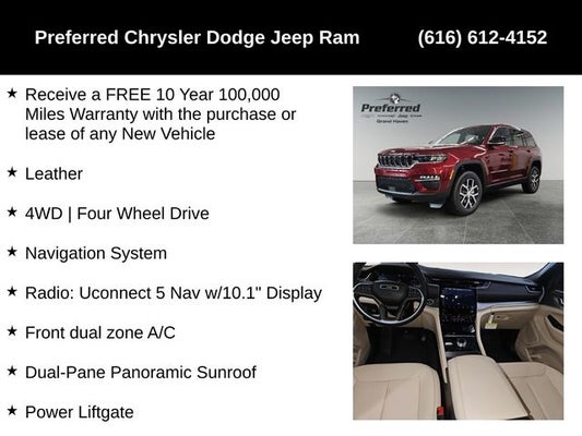 2024 Jeep Grand Cherokee GRAND CHEROKEE LIMITED 4X4 in Grand Haven, MI - Preferred Auto Dealerships