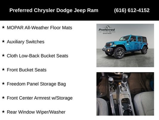 2024 Jeep Wrangler 4xe WRANGLER 4-DOOR SPORT S 4xe in Grand Haven, MI - Preferred Auto Dealerships