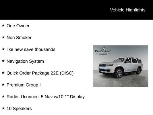 2023 Wagoneer Wagoneer Series I 4x4 in Grand Haven, MI - Preferred Auto Dealerships