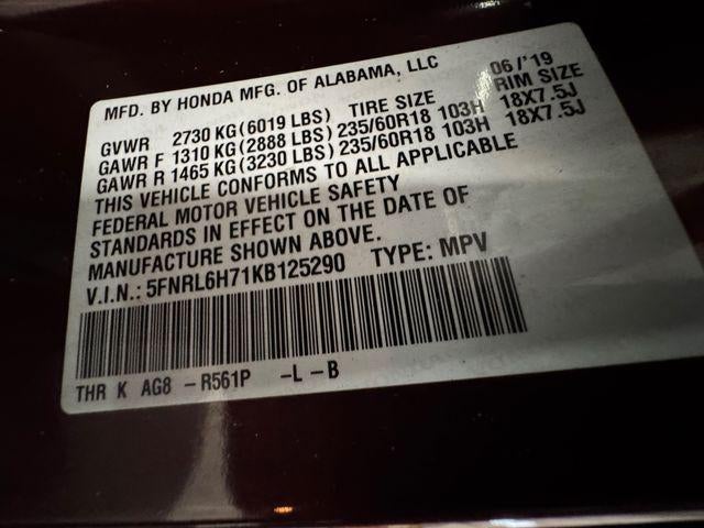 2019 Honda Odyssey EX-L