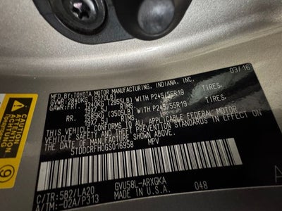 2016 Toyota Highlander Hybrid Limited Platinum