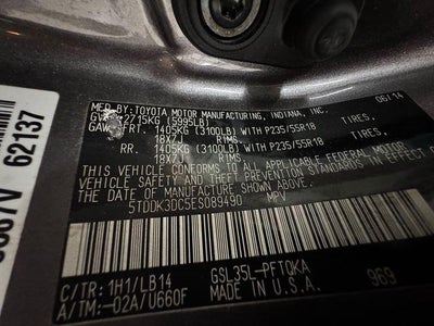 2014 Toyota Sienna XLE 7 Passenger