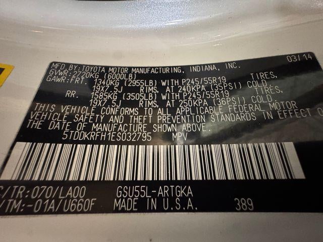 2014 Toyota Highlander Limited Platinum V6