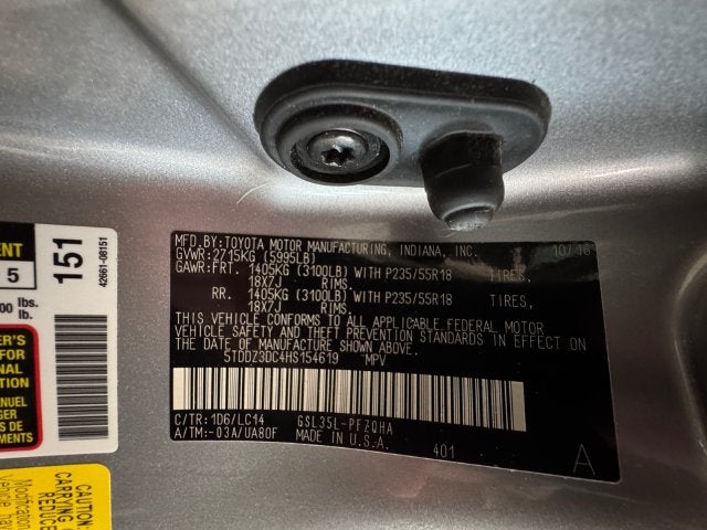 2017 Toyota Sienna XLE 7 Passenger