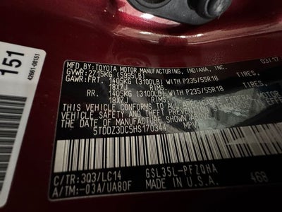 2017 Toyota Sienna XLE 7 Passenger
