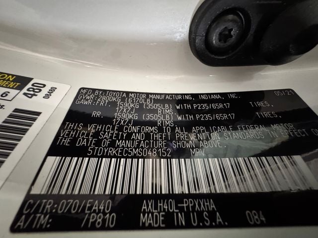 2021 Toyota Sienna XLE 8 Passenger