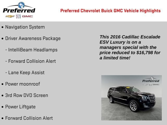2016 Cadillac Escalade ESV Luxury Collection