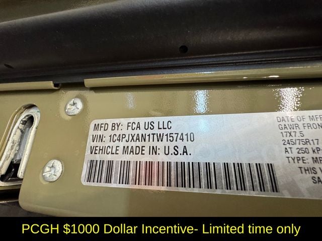 2026 Jeep Wrangler WRANGLER 2-DOOR SPORT S