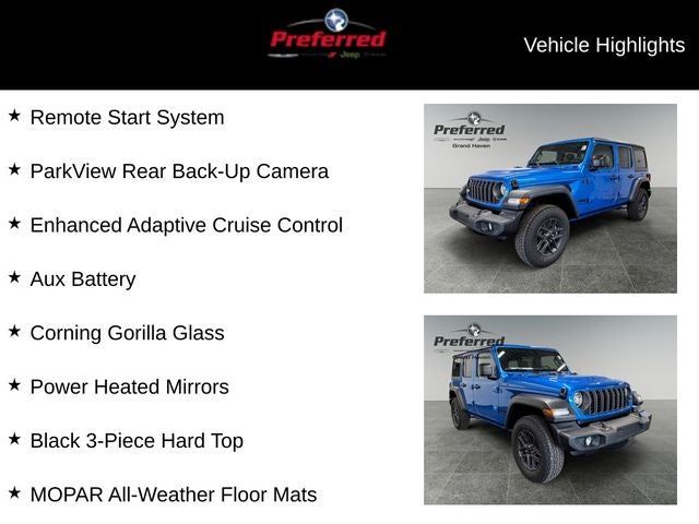 2025 Jeep Wrangler WRANGLER 4-DOOR SPORT S
