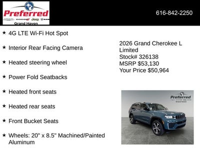 2026 Jeep Grand Cherokee L GRAND CHEROKEE L LIMITED 4X4