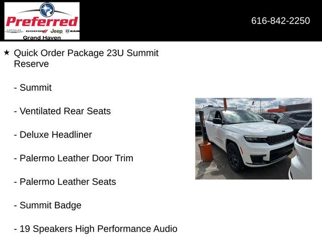 2025 Jeep Grand Cherokee L Summit Reserve 4x4