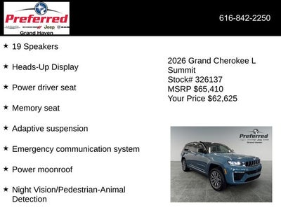 2026 Jeep Grand Cherokee L GRAND CHEROKEE L SUMMIT 4X4