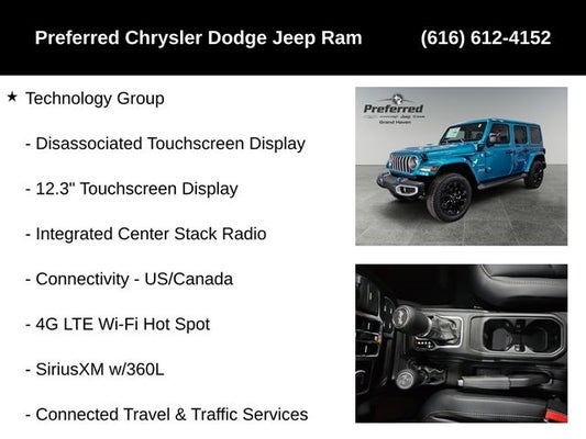2024 Jeep Wrangler 4xe WRANGLER 4-DOOR SAHARA 4xe in Grand Haven, MI - Preferred Auto Dealerships