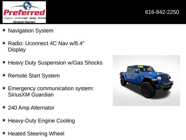 2022 Jeep Gladiator Mojave 3.6 Liter V6 Crew Cab Automatic 4WD