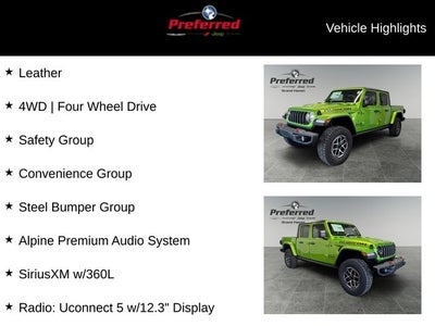 2025 Jeep Gladiator GLADIATOR RUBICON 4X4