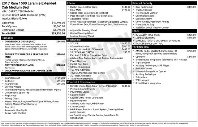 2017 RAM 1500 Laramie Quad Cab 4x4 6'4' Box