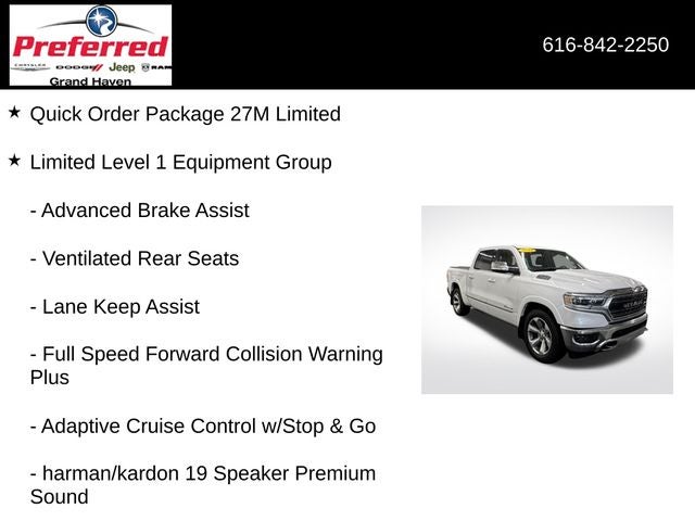 2019 RAM 1500 Limited Crew Cab 4x4 5'7' Box