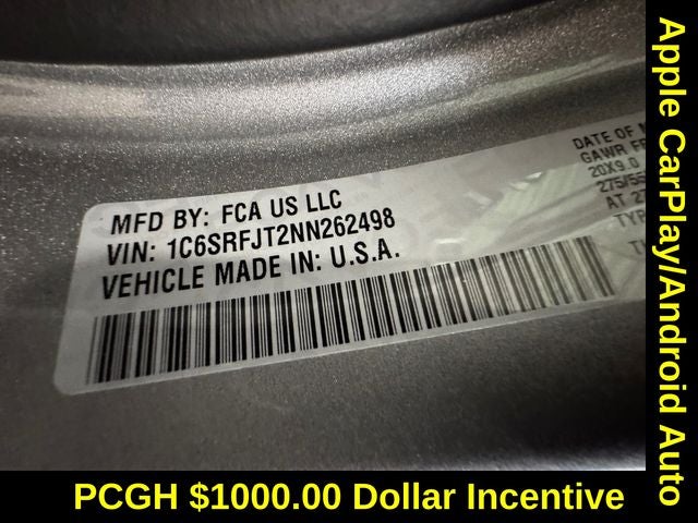 2022 RAM 1500 Laramie Crew Cab 4x4 5'7' Box