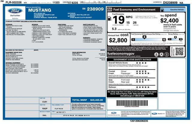 2013 Ford Mustang Boss 302