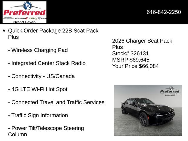 2026 Dodge Charger CHARGER SCAT PACK PLUS 4-DOOR AWD