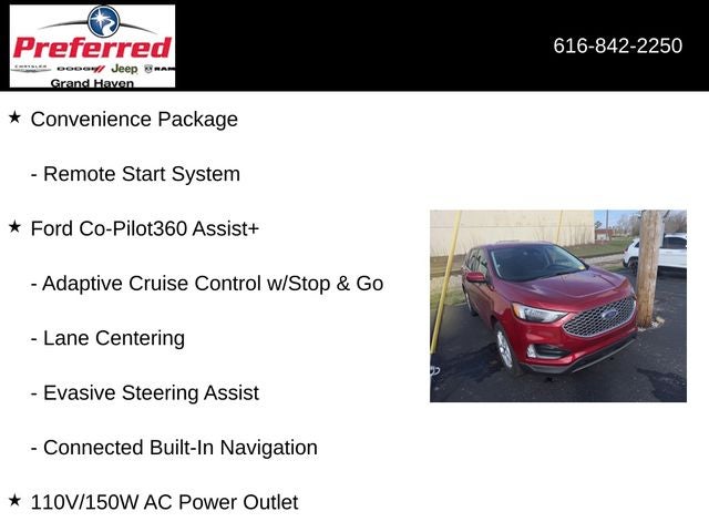 2023 Ford Edge SEL 2.0 Liter EcoBoost Turbocharged AWD Leather Seatin