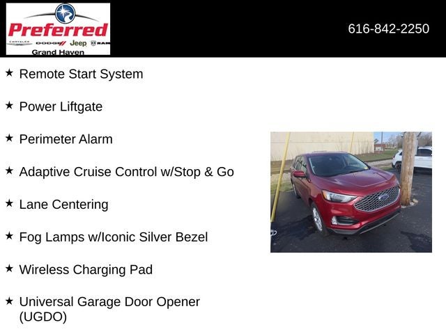 2023 Ford Edge SEL 2.0 Liter EcoBoost Turbocharged AWD Leather Seatin