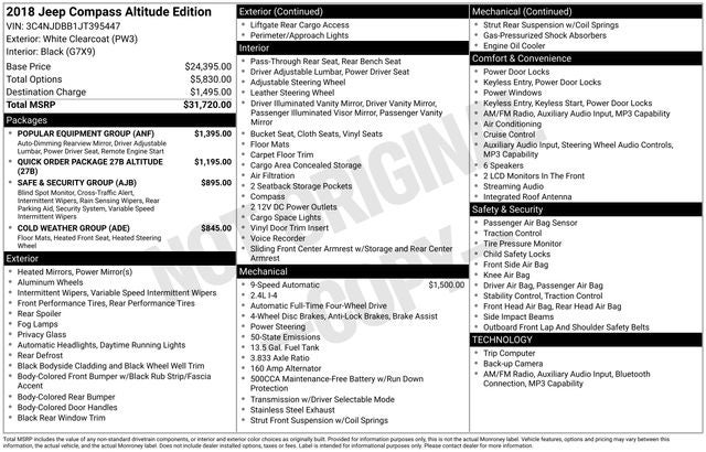 2018 Jeep Compass Altitude 4x4