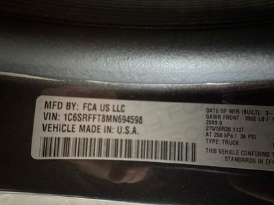 2021 RAM 1500 Big Horn Crew Cab 4x4 5'7' Box